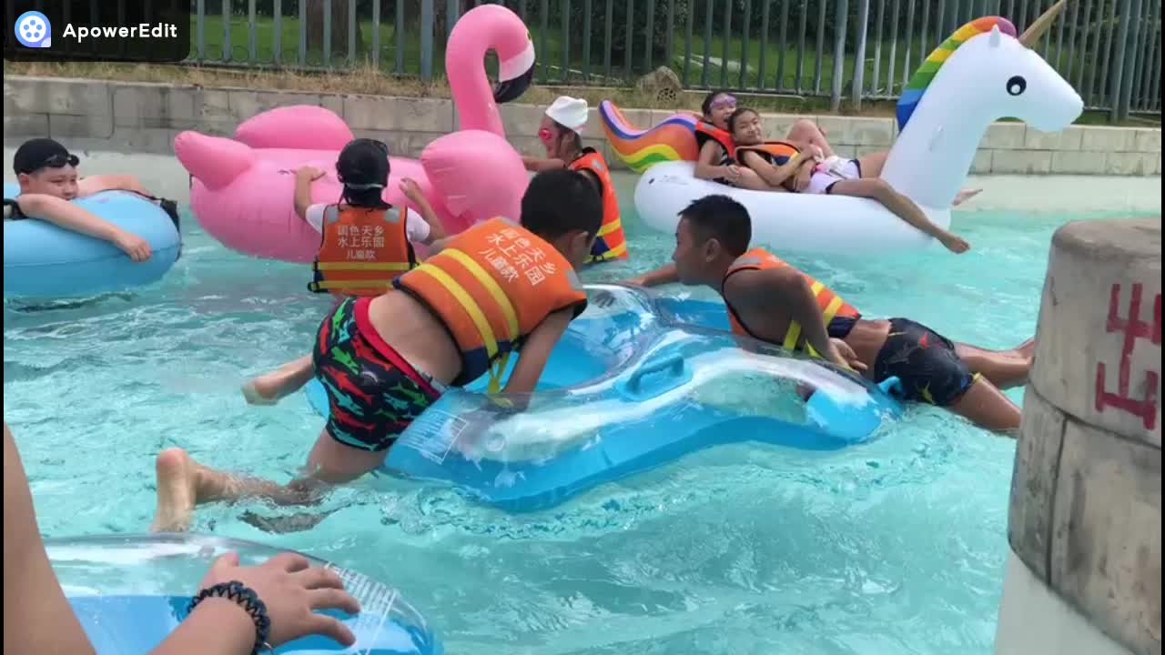 Inflatable Pool Float Inflatable 0.75mm Clear Pvc Waterpark Double Lazy