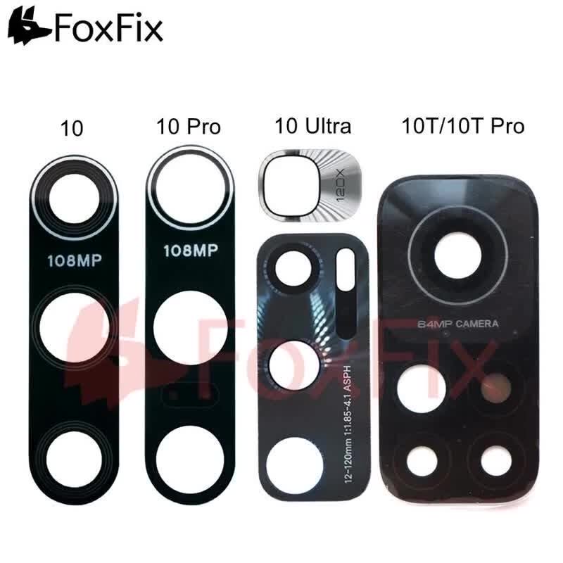 Eonpam 2 Pezzi Vetro Fotocamera per Xiaomi Mi Note 10 Lite Lente Posteriore Ricambio HD Original Camera Glass con Kit di Riparazione