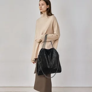Classic fashionable multicoloured handheld capacious one-shoulder bag