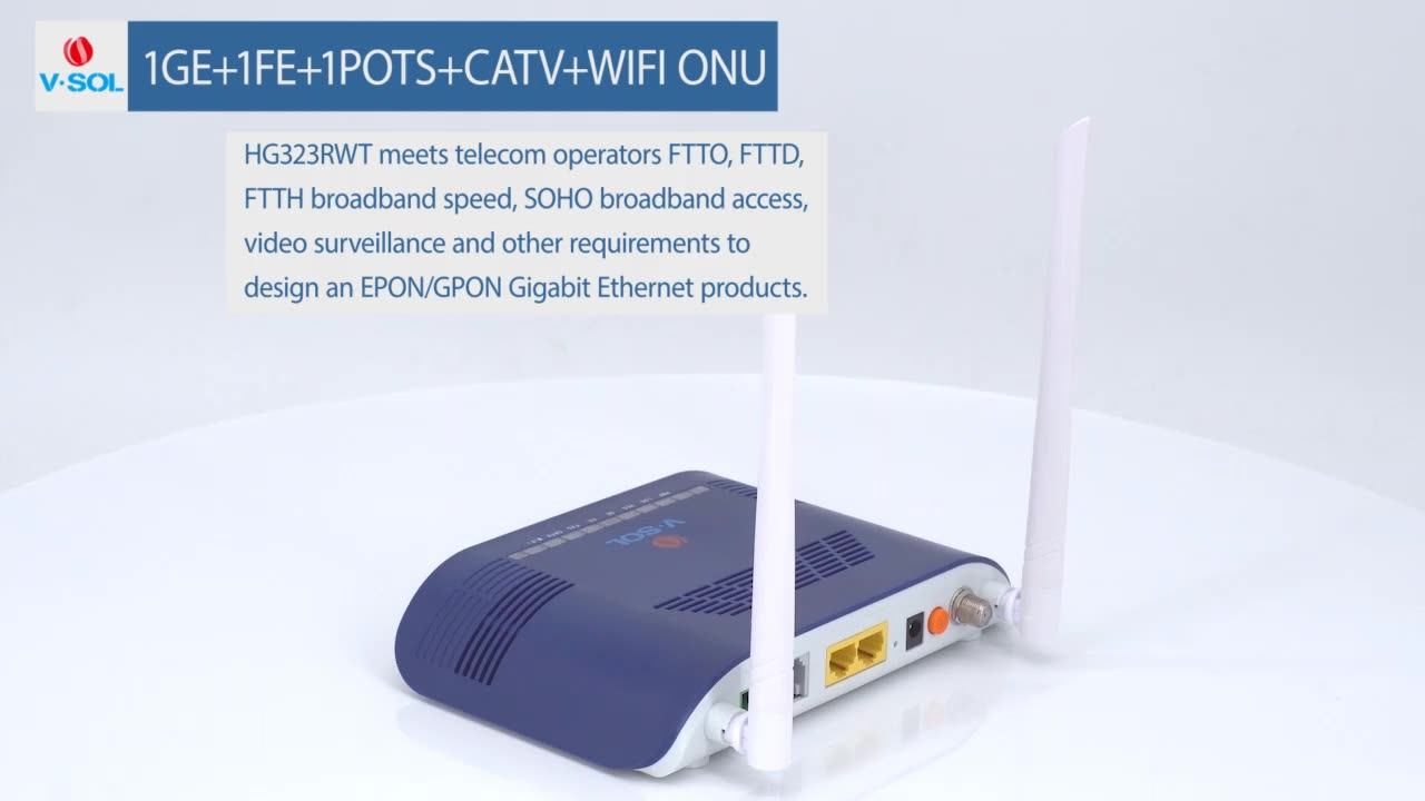 Fiber Optical Cable Modem Gepon Hgu Vsolution 1ge+1fe+catv+wifi Onu