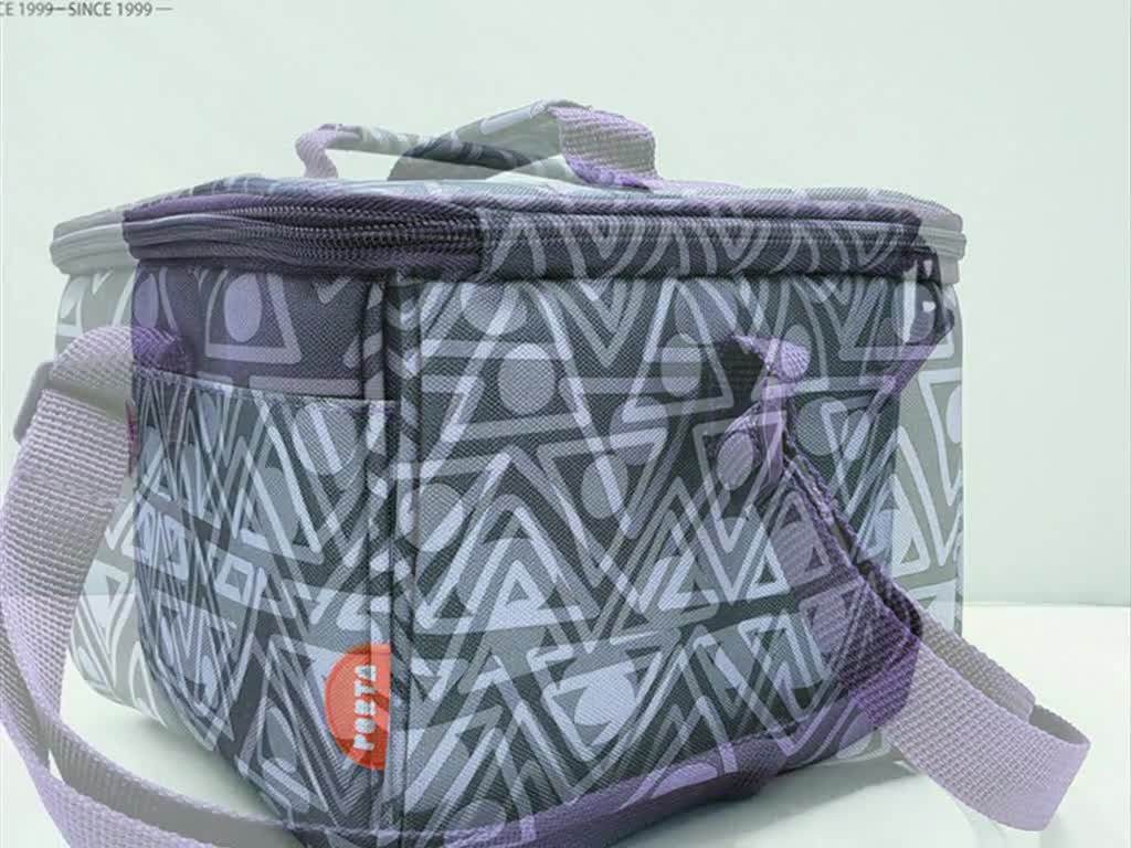Insulated Zipper Lunch Bag Zipper Closures Doublesewn Mesh Side