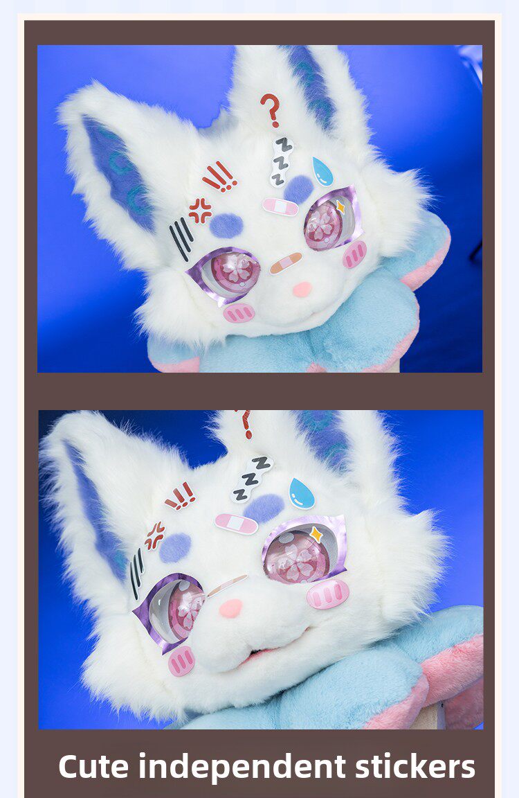 furry福瑞/兽装 触手猫fursuit毛茸茸的泡泡贴纸有趣的气氛道具可爱的表情包fursuit配件
