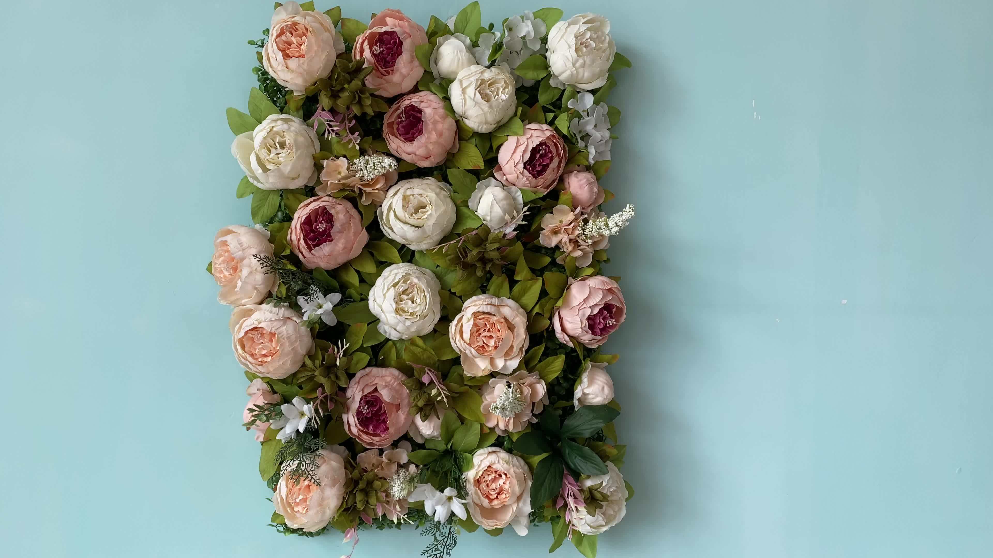 Fc1001 Peony Decorative Artificial Flower Wall For Wedding Backdrop