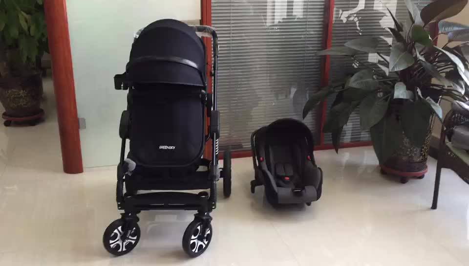 2018 Alibaba Online Hot Sale Baby Car Seat Carriage 3 In 1 Multifunctional Baby Stroller With