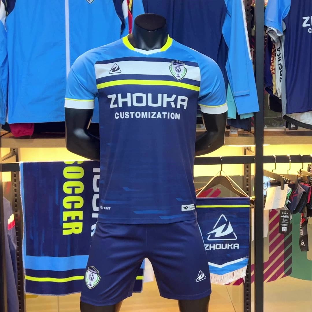 Zhouka Custom Sports Jersey Men Retro Soccer Jersey Football Shirt