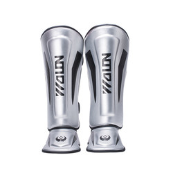 Five Dragons Muay Thai Sanda Shin Guards with Foot Protection for Adults and Children, Martial Arts Fighting Shin Guards, Boxing Training Protective Gear, Leg Guards