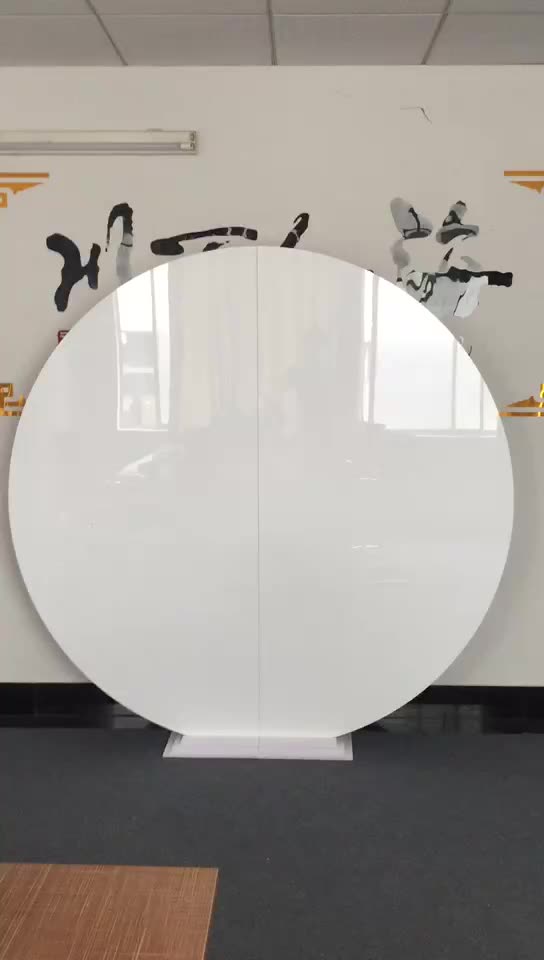 High Quality Round Circle Donut Wedding Acrylic White Wall Backdrop