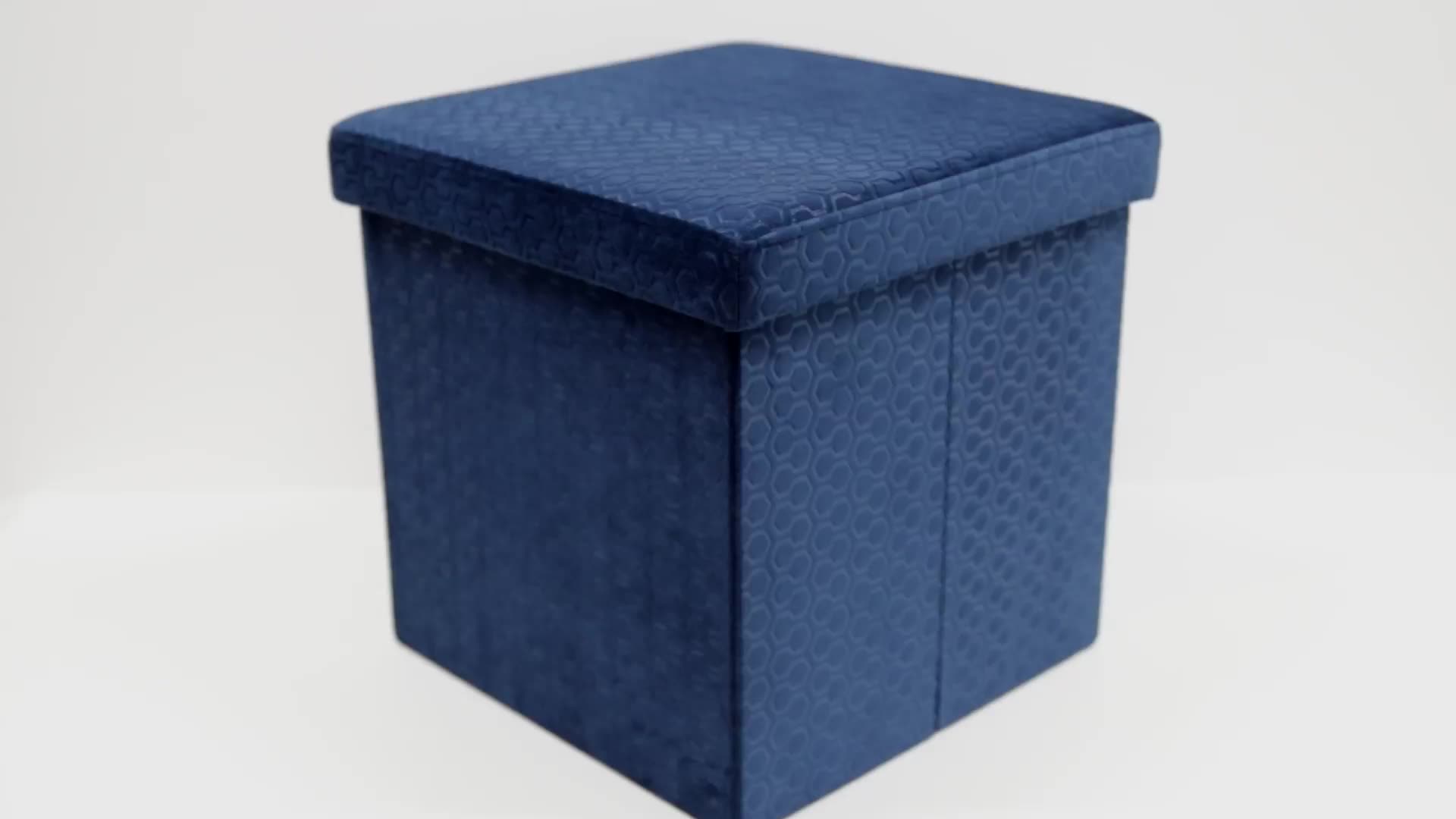 Wohnzimmer Leder Faltbare Lagerung Stoff Hocker Hocker Getuftet