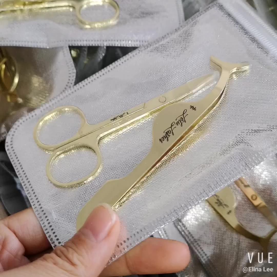 Lash Tweezer Gold Plated Tweezers With Colorful Logo Rose Gold Eyelash