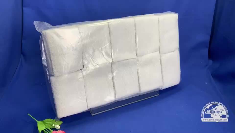 Folded Disposable Cotton Hand Towels For Restaurants For Refreshing Wet