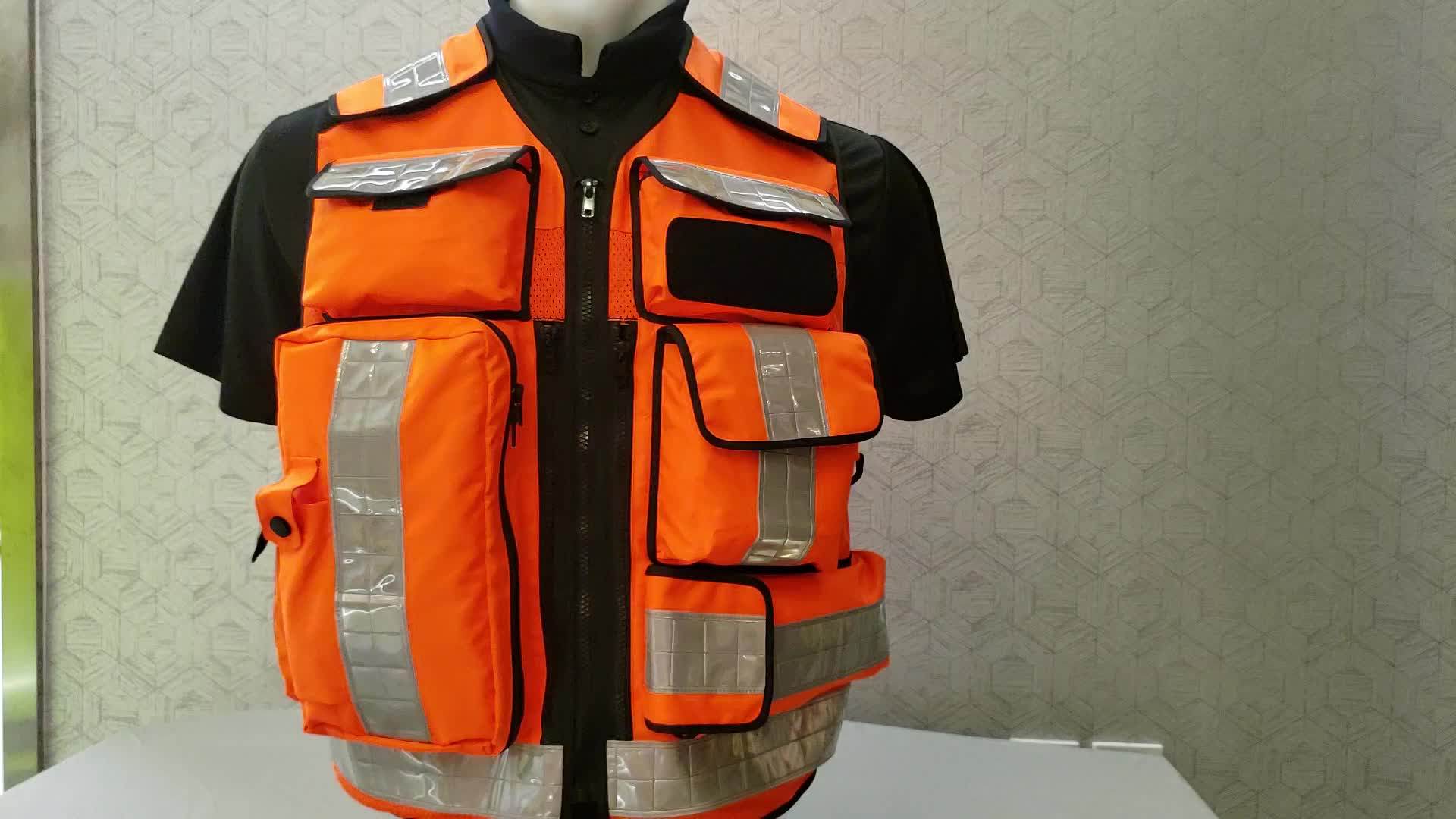Hot Sale Emergency Response Vest First Aid Ems Hi Visibility Paramedic