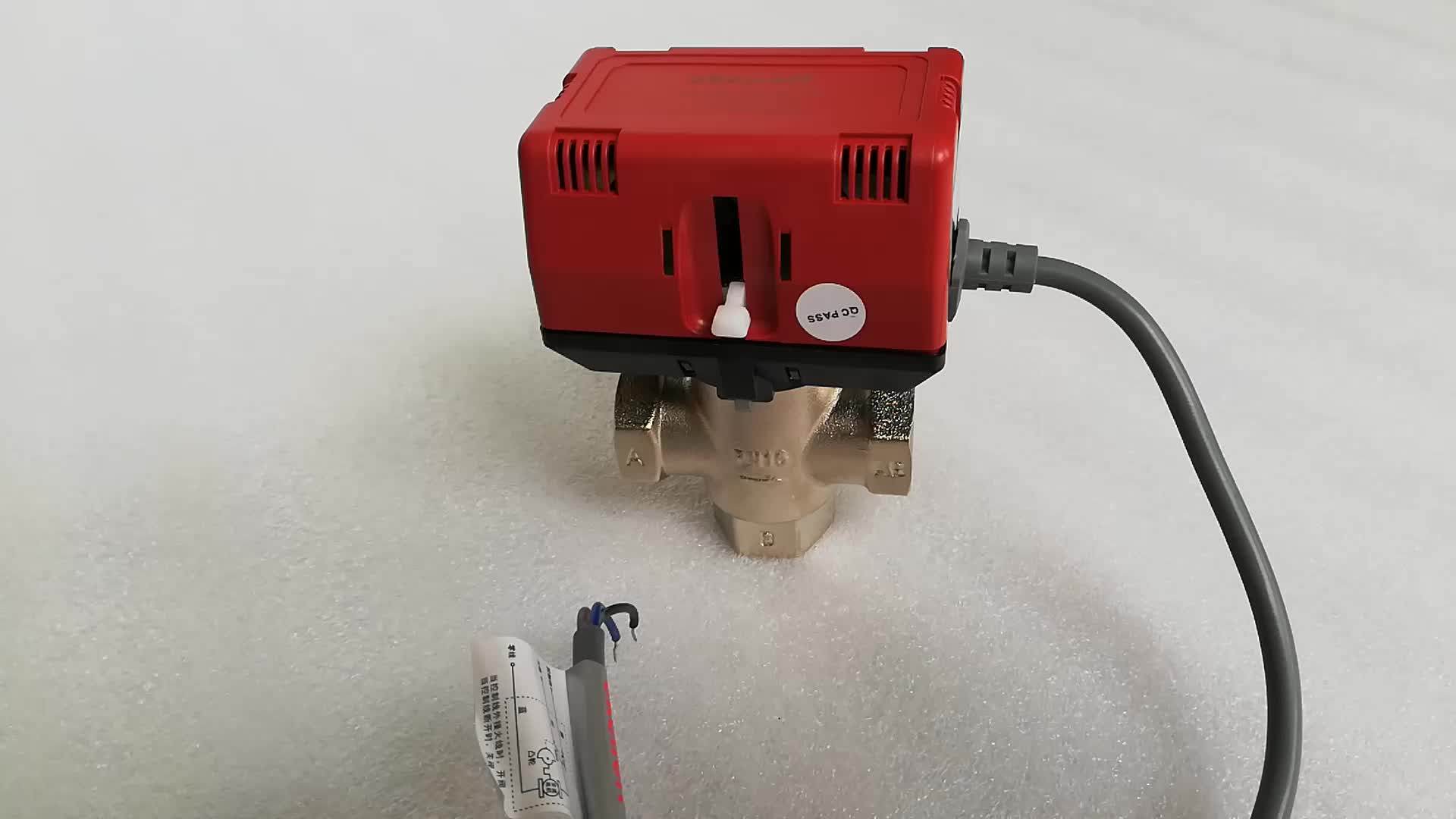 CKF33020 DN20 air conditioning HVAC fan coil unit valve 3 way electric