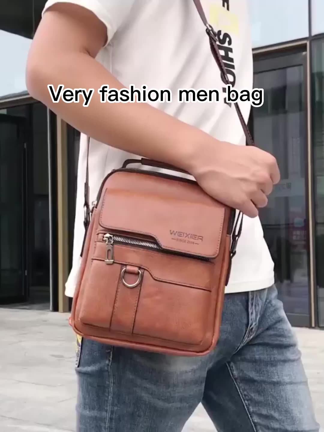 Wholesale Branded Leather High Quality Men's Messenger Shoulder Bags