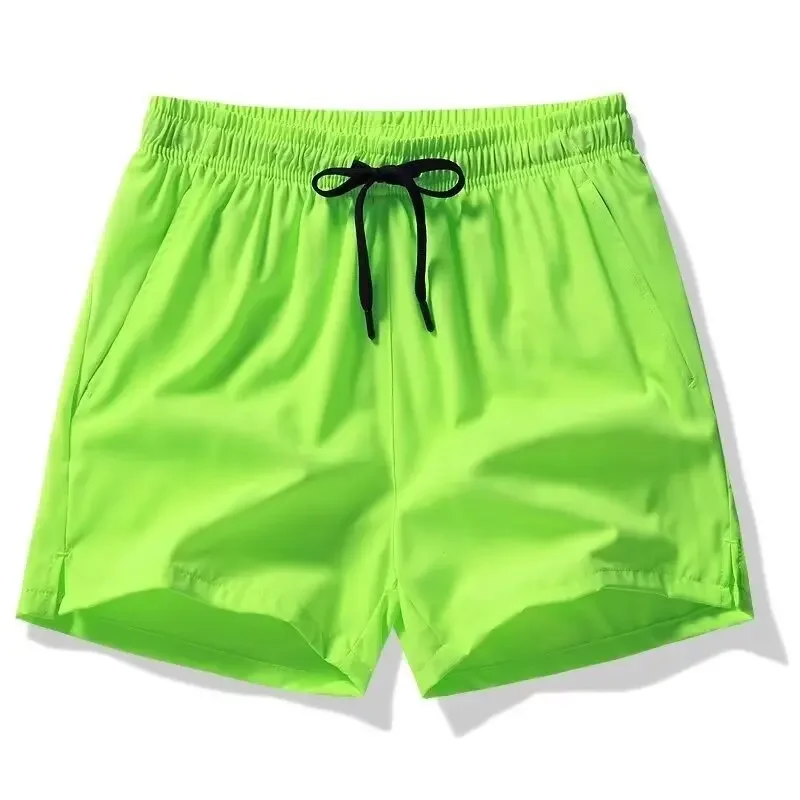 Men's Three-Point Sports Shorts Summer Beach Running Ice Silk Quick-Drying Loose Fitness Casual Large Pants Flap Pocket Pants Zipper