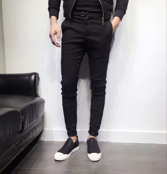 Mùa thu đông mới phiên bản Hàn Quốc của nam triều Slim thon gọn chân bó sát quần âu nhanh màu đỏ người xã hội bùng nổ quần jean nam
