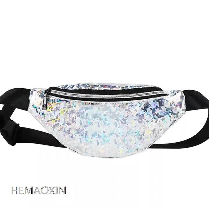 Iridescent Shiny Wholesale Holographic Pvc Hologram Waist Fanny Pack Buy Waist Fanny Pack