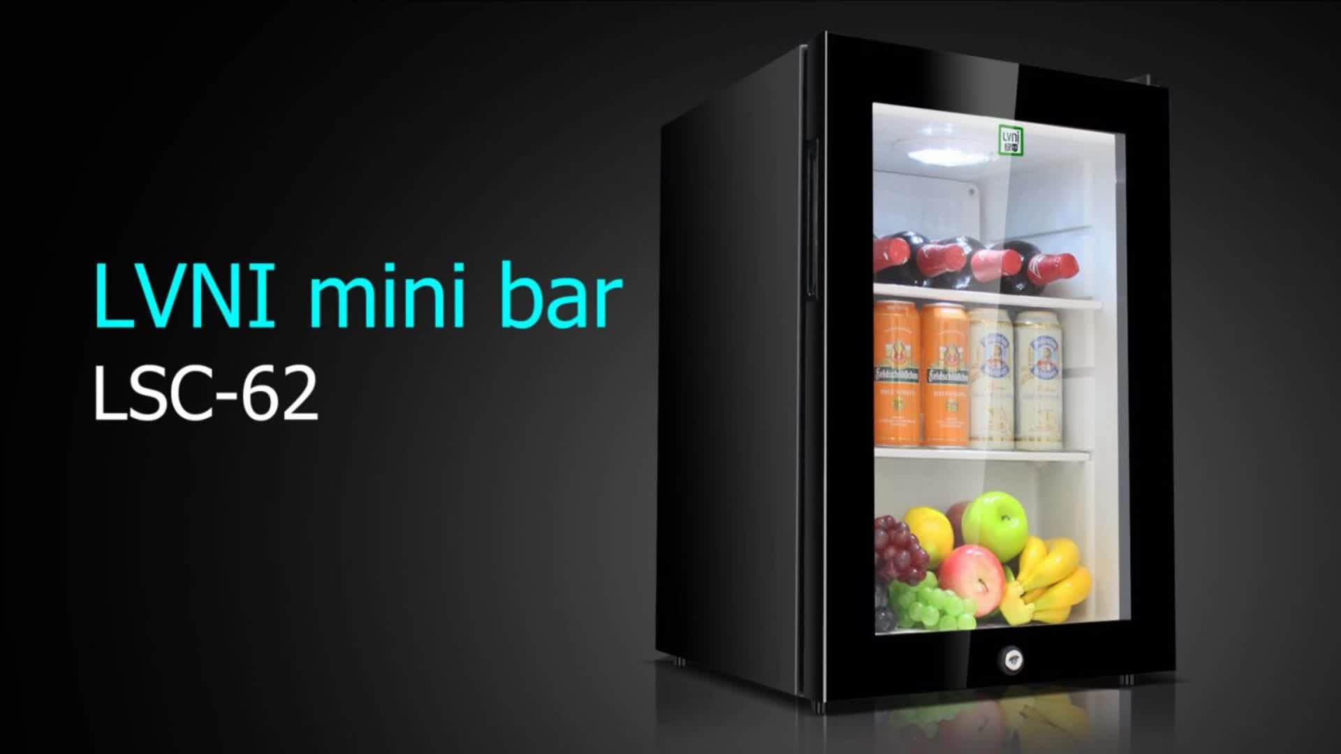 Lvni Commercial Hotel Room Home 62l Small Drink Glass Door Display Lvni Commercial Hotel Room Home 62l Small Drink Glass Door Display Energy Compressor Mini Bar