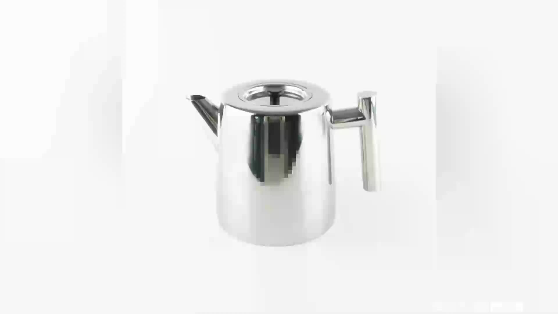 1.2l Metal Stainless Steel Mirrored Polished Double Wall Insulated