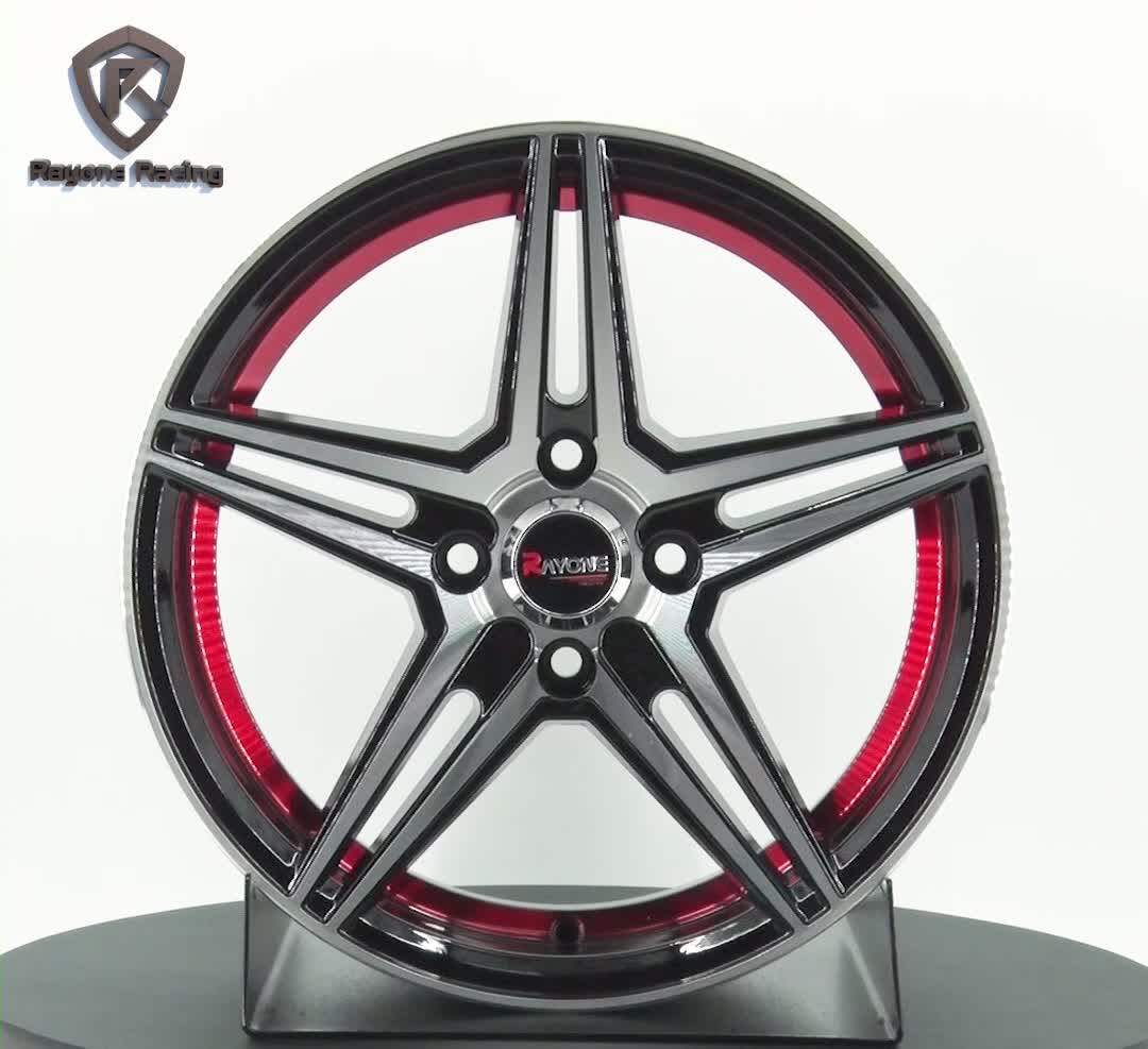 15 Inch Bule Line Undercut Pentagram Spokes 4x4 Universal Car Rims