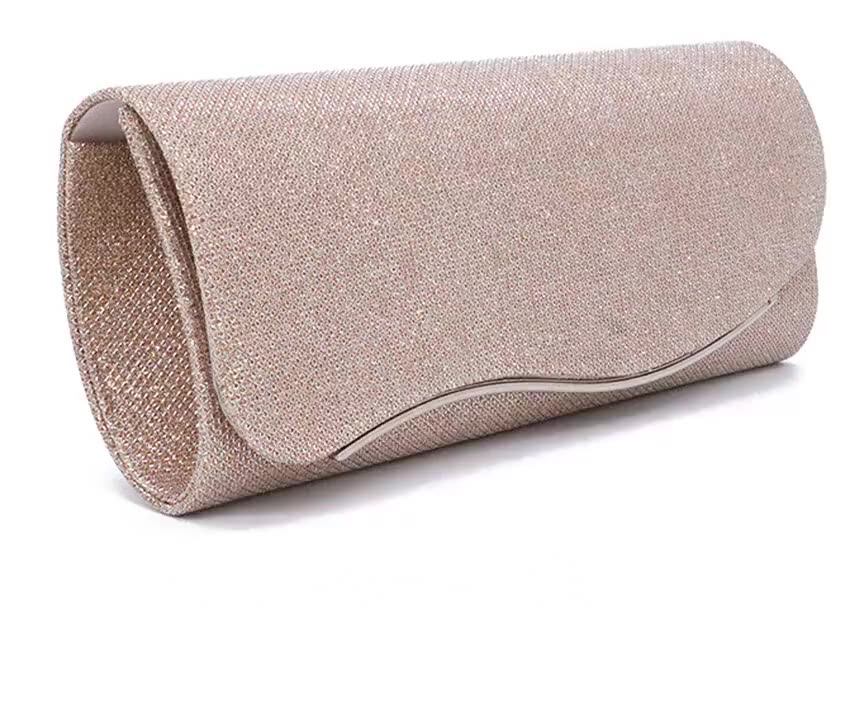 Wholesale Factory Cheap Glitter Clutch Handbag Fashion Gold Silver
