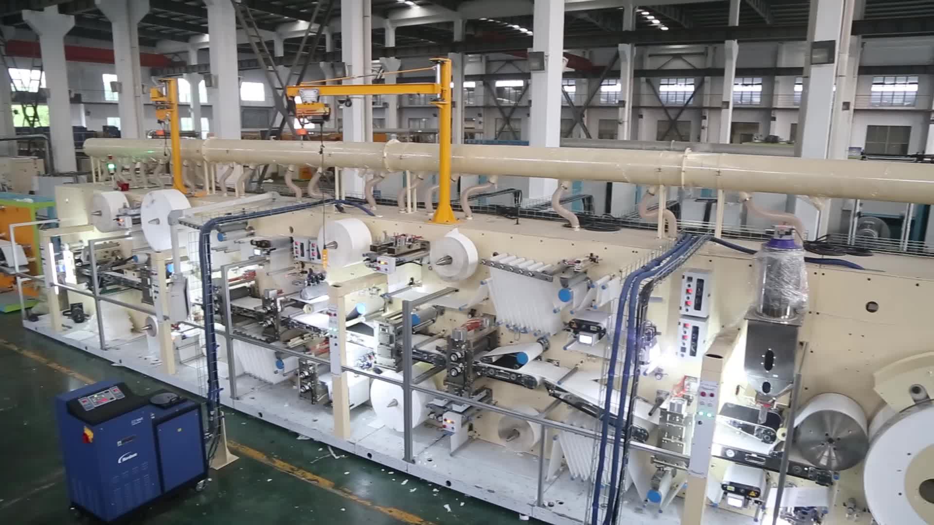 Customized Baby Pampers Diaper Machine Disposable Nappy Making Machine