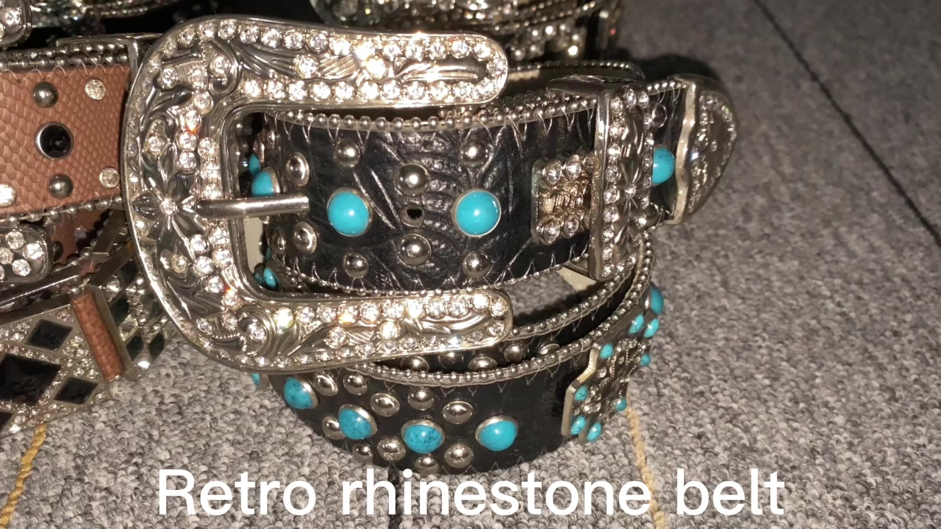 Bb Simon Belts With Custom Removable Buckle Big Concho Belt Mens Retro Western Cowboy Bling
