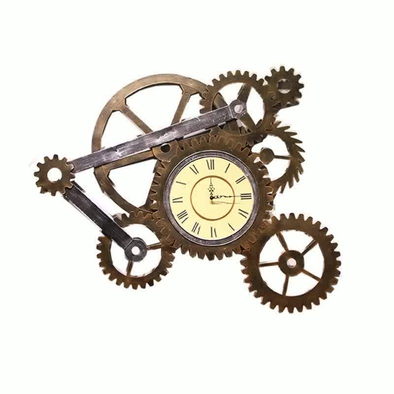 Oversized Vintage Industrial Age Accessories Pieces Metal Big Gear Wall