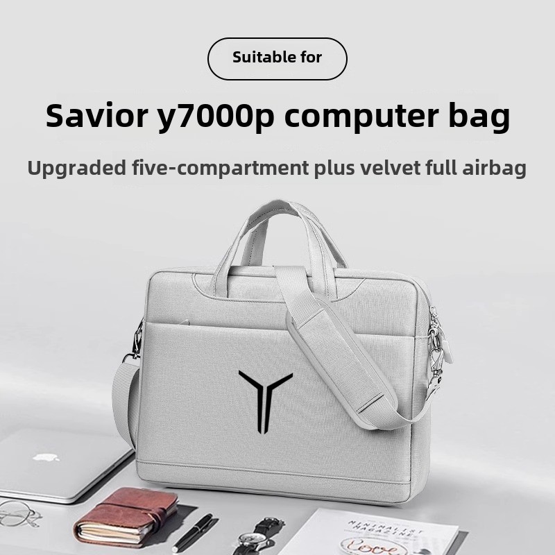 Suitable for Lenovo Savior Y7000P Computer Bag 16inch Gaming Laptop Men's Handbag Notebook Shoulder Bag 17.3inch Crossbody Briefcase Large Capacity Can Hold Keyboard R9000 Waterproof