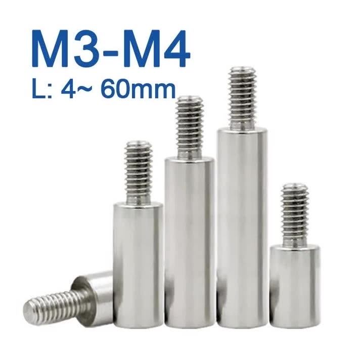M3 M4 6mm Thread Length 304 Stainless Steel Hex Standoff Male To Female ...
