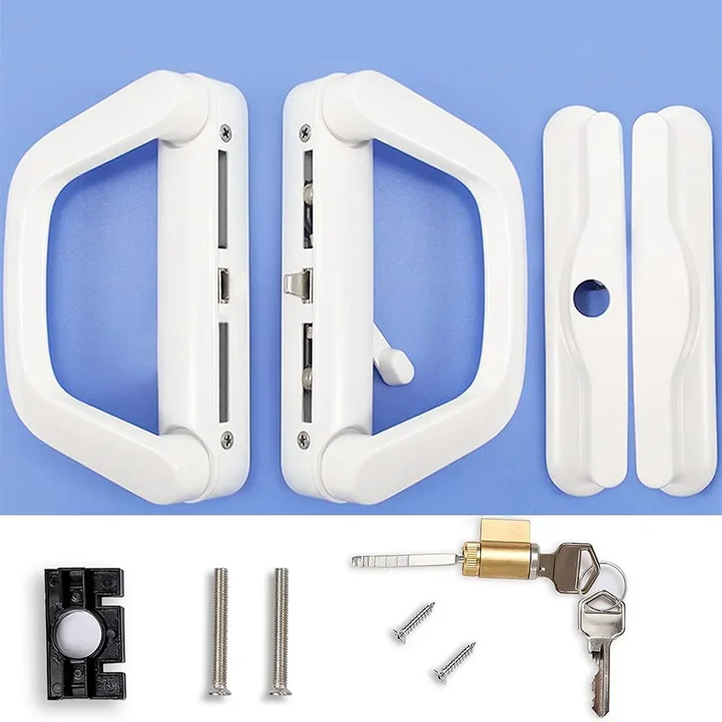 Factory direct sliding door hook lock bilateral luxury butt lock aluminum alloy glass split balcony door handle lock