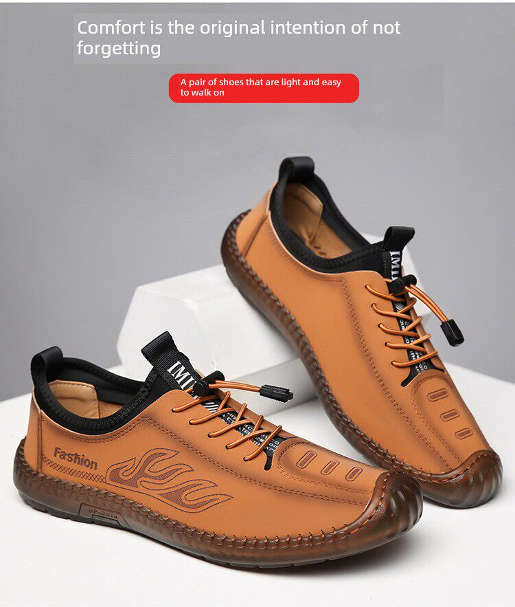 Другое сандалии 潮鞋男鞋皮面凉鞋男士夏季新款透气镂空休闲洞洞鞋软底耐磨开车鞋 Jifanpaul