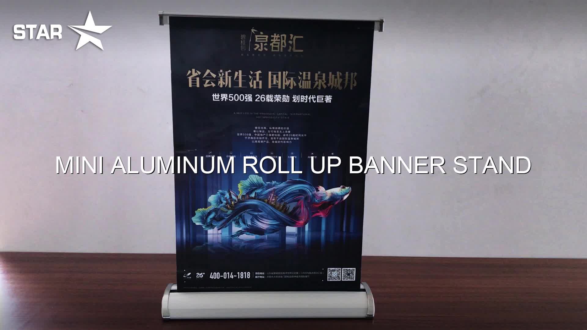 Free Samples A3 A4 Size Mini Desktop Aluminum Single Side Rollup