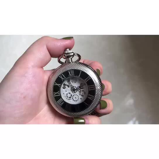 Роскошные уникальные серебряные Механические карманные часы мужские с римскими