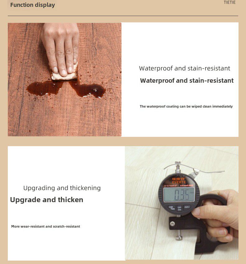 Поместить 采购产品不干胶地板贴纸，防滑耐磨木地板贴纸，直接贴，加厚防水地板贴纸，pvc彷木纹地砖贴纸