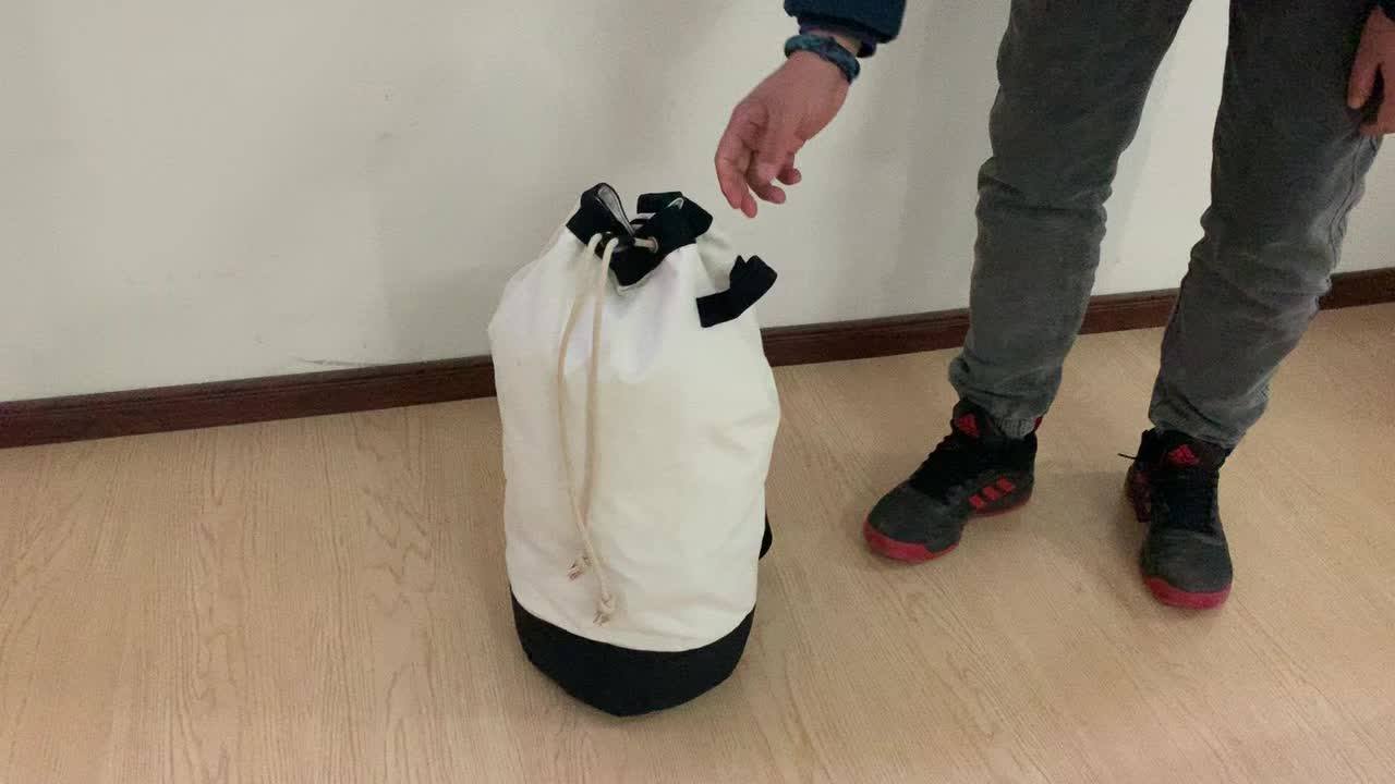 Round Cotton Custom Handle Large Durable Washable Hotel Laundry Bag