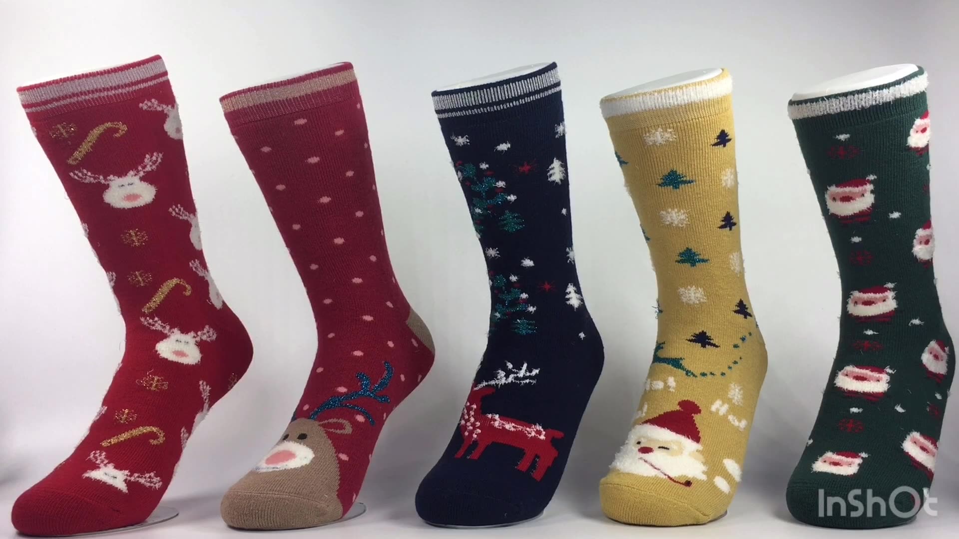 Premium Warm Thick Womens Cozy Fuzzy Cotton Christmas Socks Set Custom