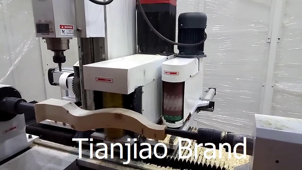 China Only One Manufacturer 4 Axis Curved Wood Making Cnc Wood Lathe