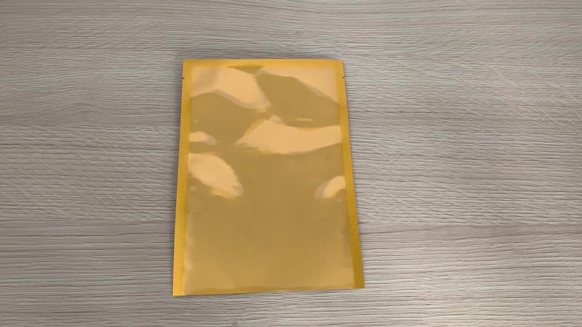 Metallic Gold Foil Vacuum Pouch Vacuum Bag For Food Packaging Clear