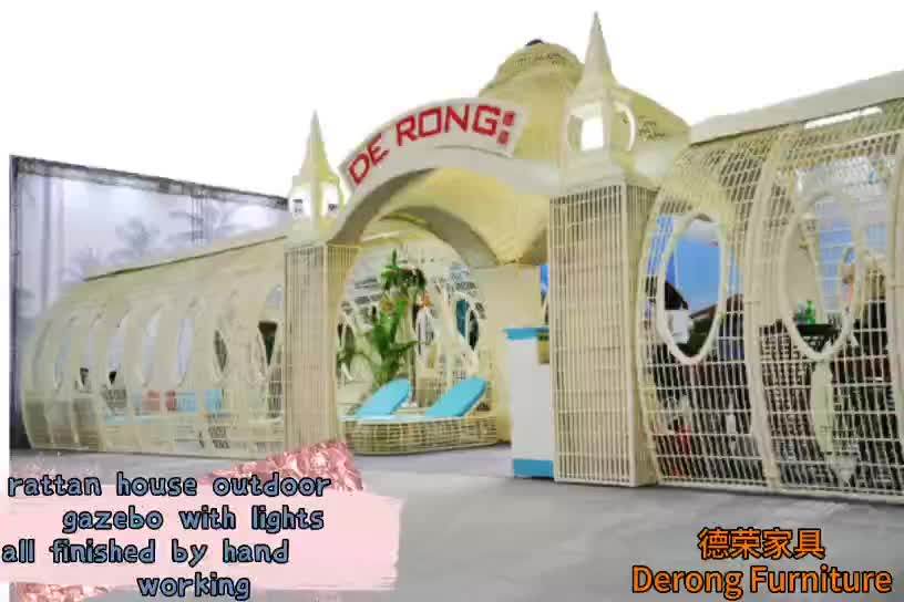 Outdoor Roof Garden Rattan Tent Wedding Gazebo Arch Furniture For Sale