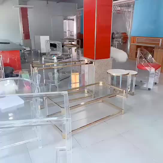 Plexiglass Side Table Acrylic Coffee Table Acrylic Handcart With Wheels