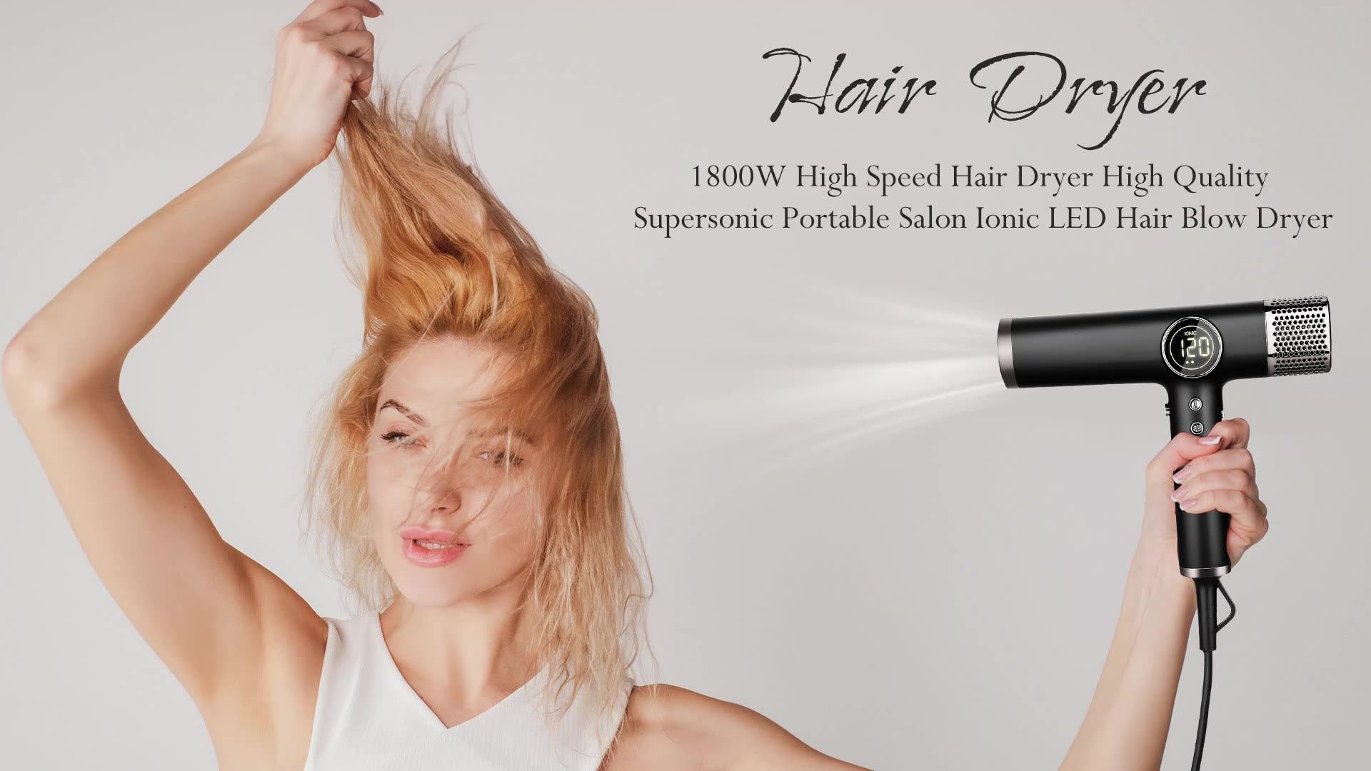 High Quality Professional Salon Hair Dryer Hot Selling Electric Secador De  Pelo Blow Dryer High Speed Leafless Ionic Hair Dryer