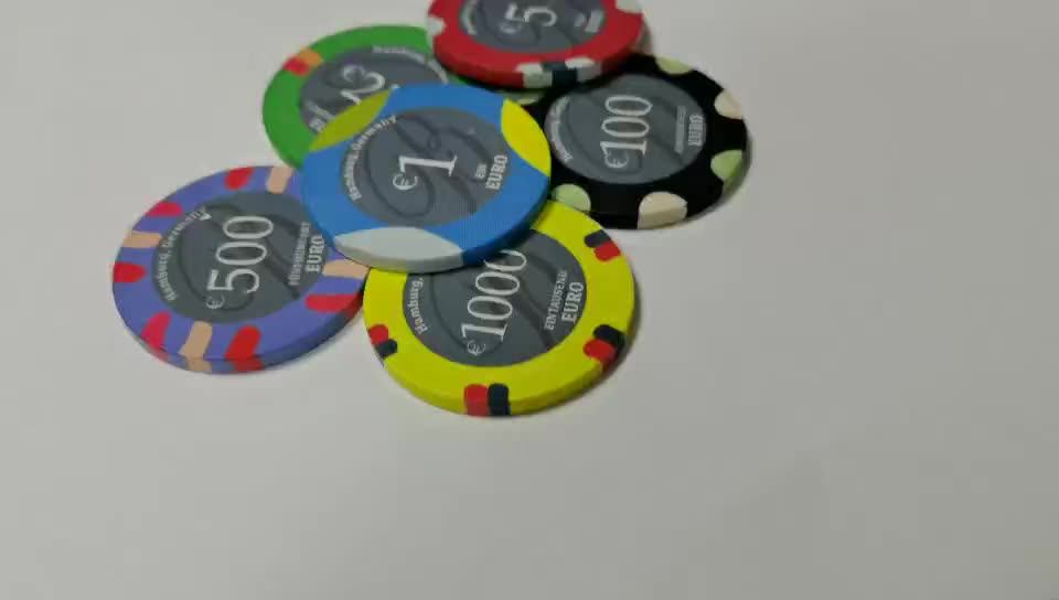 Wholesale Colorful Ceramic Poker Chips Casino Chips With Custom
