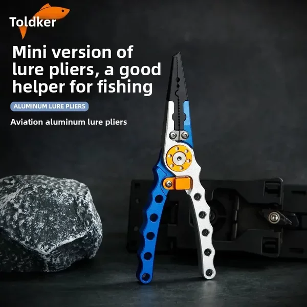 Manufacturer's New Multifunctional Aluminum Alloy Fishing Pliers, Hook Removal Pliers, Fish Control Pliers, Straight Mouth Flat Hook Removal Pliers, Long Mouth