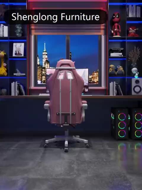 2021 Hot Sale Cheap Price High End Comfortable Gaming Light Blue Gamer  Chair with Footrest