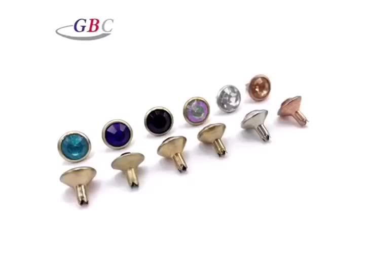 Hot Sale Metal Rhinestone Button Rivet For Leather Garment Shoe And Bag