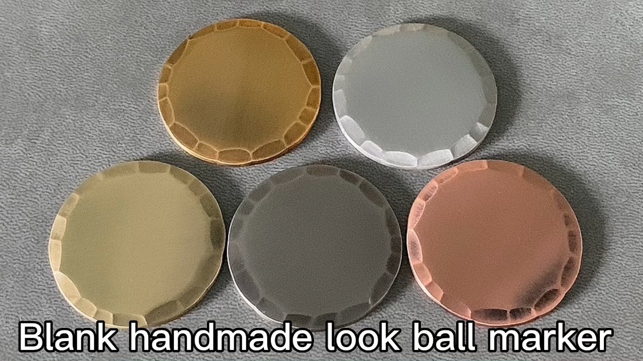 Popular Fashion Metal Brass Silver Aged Style Handmade Blank Copper Golf Ball Marker