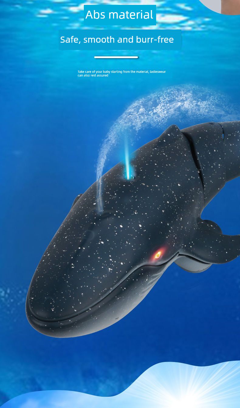 Лодка на электро-, радиоуправлении 遥控鲨鱼电动模拟喷水遥控鲸鱼能在水中游泳防水游泳户外儿童玩具 Other