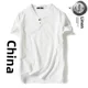 Chinese Style Linen T-shirt Men's Short-sleeved Summer Solid Color Cotton and Linen Half-sleeved V-neck Base Shirt Chinese Style Men's All-match Top