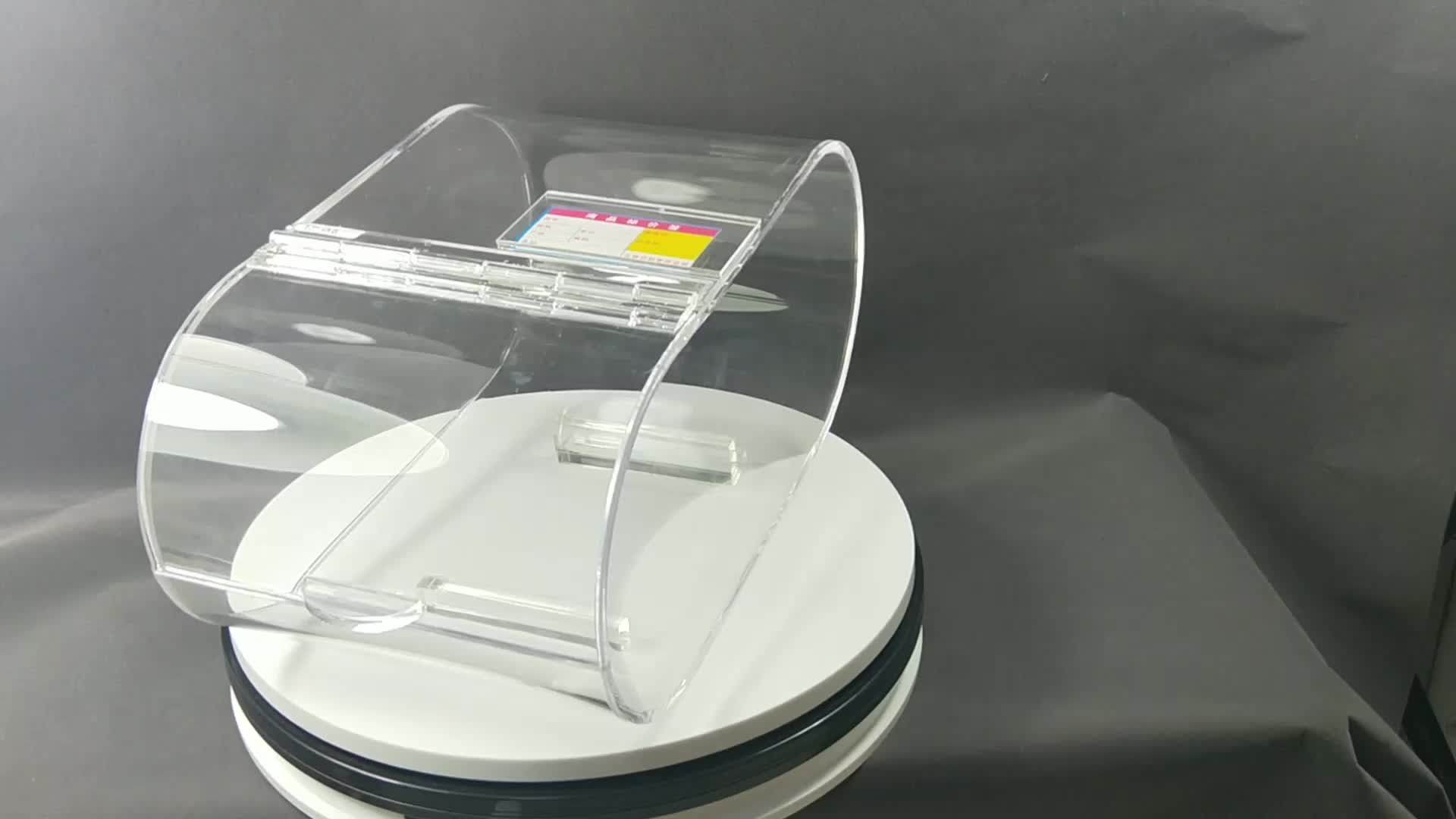 Custom Sizes Transparent Clear Ellipse Shape Acrylic Candy Box Bulk