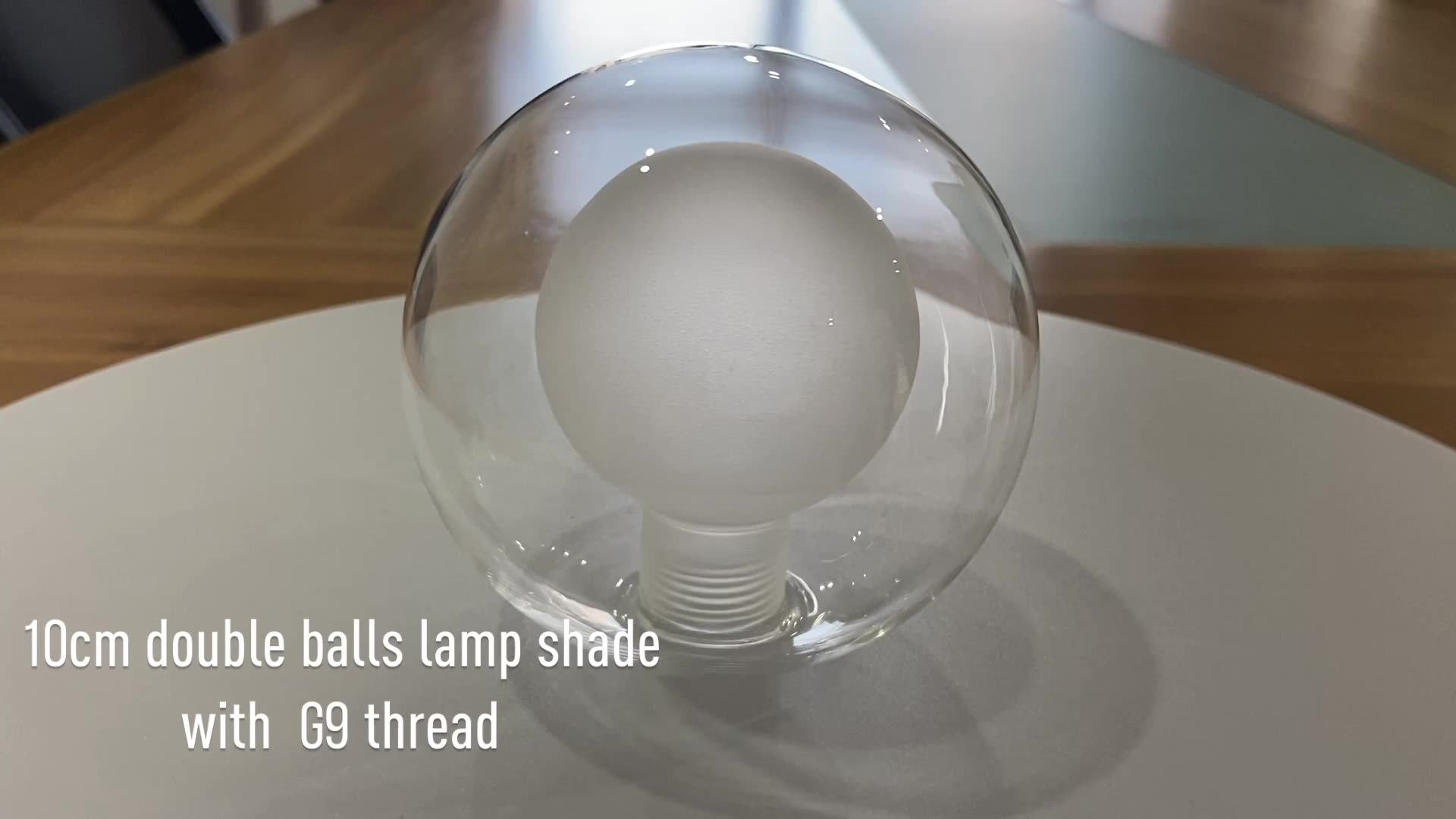 G9 Thread Light Globe Double Wall Stain Frosted Ball Inside